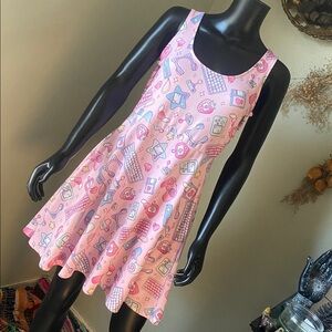 Pink Computer Gamer Girl Graphic Skater Dress with Pockets! 🎀